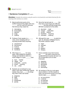 Sentence Completion 3 - English for Everyone