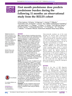 First month prednisone dose predicts prednisone burden during the
