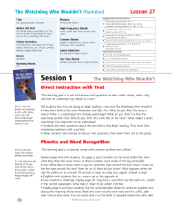 The Watchdog Who Wouldn`t