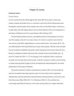 Chapter 14: Luwian