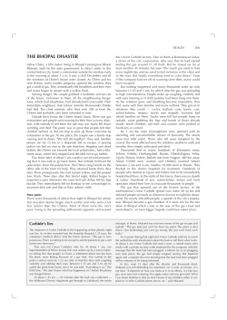 The Bhopal Disaster - Centre for Science and Environment