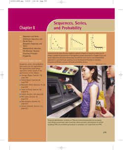 Chapter 8: Sequences, Series and Probability