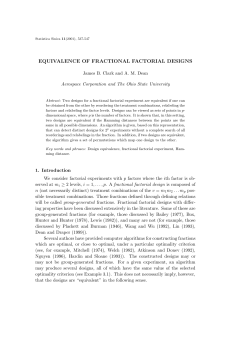 equivalence of fractional factorial designs