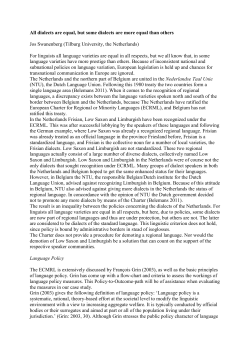 All dialects are equal, but some dialects are more equal than others