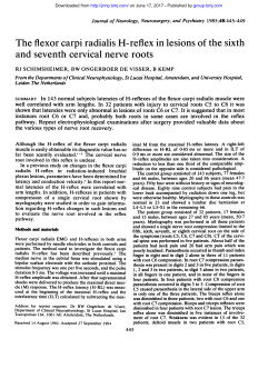 The flexor carpi radialis H-reflex in lesions of the sixth and