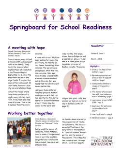 Springboard for School Readiness Newsletter