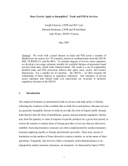 Does Gravity Apply to Intangibles? Trade and FDI in Services
