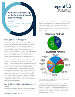 Asset Allocation: Striving for the Best Risk-Adjusted