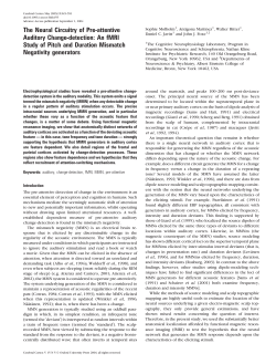 The Neural Circuitry of Pre-attentive Auditory