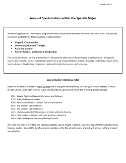Areas of Specialization within the Spanish Major