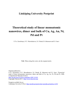 Theoretical study of linear monoatomic nanowires, dimer and bulk of
