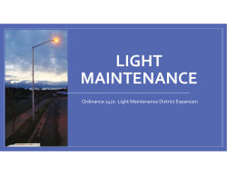 Light Maintenance - City of Kalispell