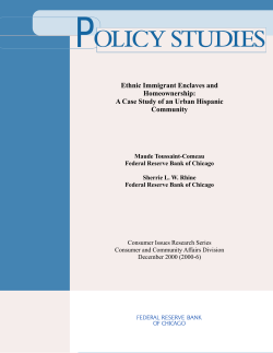 Ethnic Immigrant Enclaves and Homeownership: A