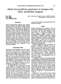 Alkali zirconosilicate speciation in halogen