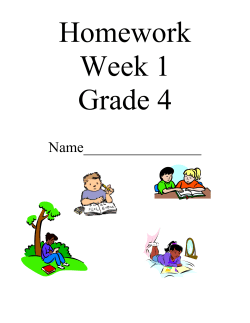 Homework Grade 4 - Columbus City Schools