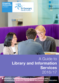A Guide to Library and Information Services 2016/17