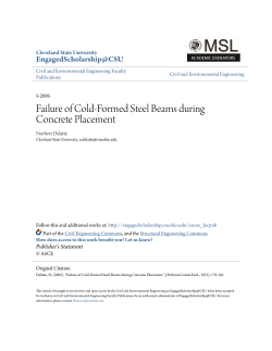 Failure of Cold-Formed Steel Beams during Concrete Placement