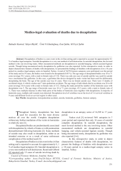 Medico-legal evaluation of deaths due to decapitation