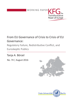 From EU Governance of Crisis to Crisis of EU Governance: