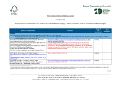 CW Category 2 analysis file - FSC International