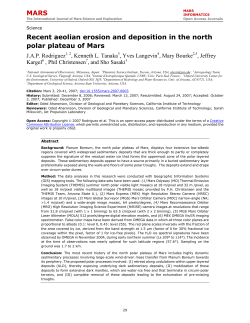 MARS Recent aeolian erosion and deposition in the north polar