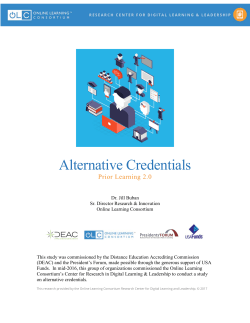 Alternative Credentials - Distance Education and Training Council