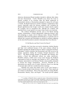 otherwise disinterested Board members decided to abdicate their