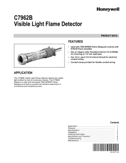 65-0277&mdash;03 - C7962B Visible Light Flame Detector