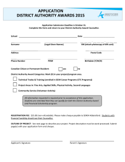 application district authority awards 2015