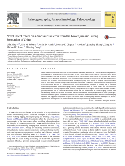 Novel insect traces on a dinosaur skeleton from the