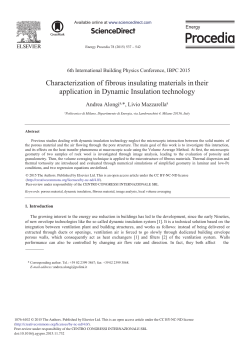 Characterization of Fibrous Insulating Materials in their Application