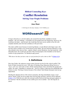 Conflict Resolution - New Trinity Missionary Baptist Church