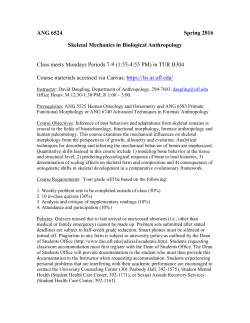 Skeletal Mechanics - University of Florida Anthropology