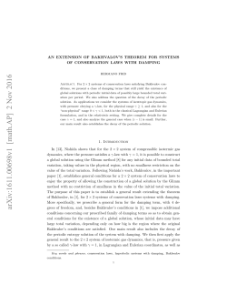An extension of Bakhvalov`s theorem for systems of conservation