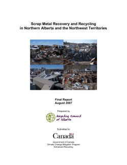 Scrap Metal Recovery and Recycling in Northern Alberta and the