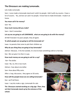 Kindergarten Lemonade