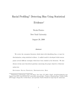 Racial Profiling? Detecting Bias Using Statistical