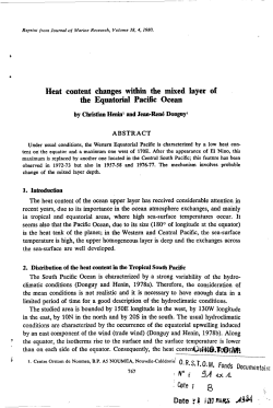 Heat content changes within the mixed layer of the Equatorial Pacific