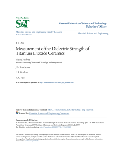 Measurement of the Dielectric Strength of Titanium