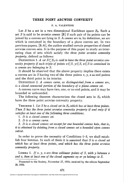 THREE POINT ARCWISE CONVEXITY