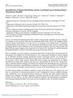 Quantification of Dopant Distribution and the Local Band Gap in