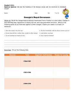 Georgia`s Royal Governors