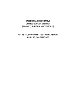 Act 46 Study Committee Final Report