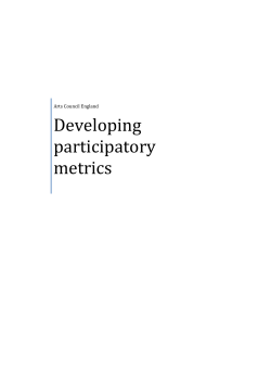 Developing Participatory Metrics