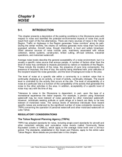 Chapter 9 NOISE - Tahoe Regional Planning Agency