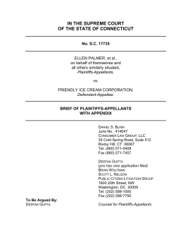 IN THE SUPREME COURT OF THE STATE OF CONNECTICUT