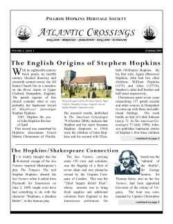 atlantic crossings - Pilgrim Hopkins Heritage Society