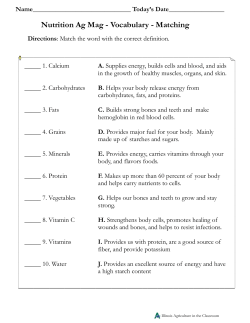 Nutrition - Illinois Ag in the Classroom