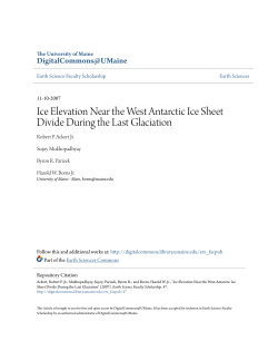 Ice Elevation Near the West Antarctic Ice Sheet Divide During the