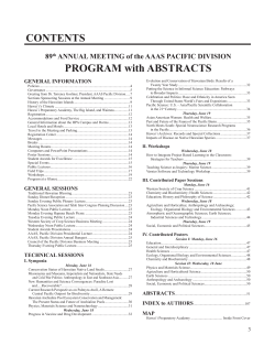 CONTENTS PROGRAM with ABSTRACTS